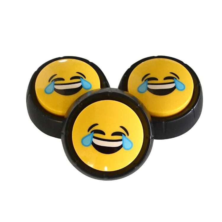 3 Pcs Jeu de quiz de connaissances pour fête, boîte sonore électronique à presser, jouet de réponse, rouge avec lumière BULLSHIT, rire et pleurer