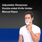 Porte-couteau double face vintage pour hommes, réglable, lame manuelle