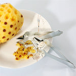 3 PCS Pince à Ananas en Acier Inoxydable à Pointe Antidérapante et Lame Ouverte, Dénoyauteur de Fruits, 13,5 × 3,5 cm, Clou en Acier sans Fin