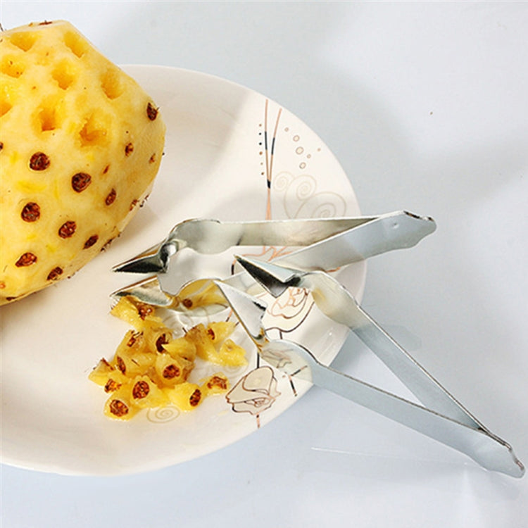 3 PCS Pince à Ananas en Acier Inoxydable à Pointe Antidérapante et Lame Ouverte, Dénoyauteur de Fruits, 13,5 × 3,5 cm, Clou en Acier sans Fin