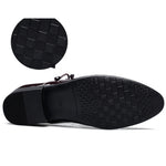 Chaussures en cuir brillantes pour hommes à bout pointu, style business décontracté, tailles 38 à 48
