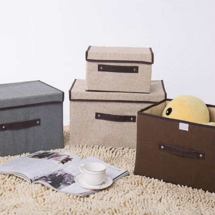 Boîte de rangement en tissu de coton 2 en 1, panier à linge, support de vitrine, organisateur de jouets
