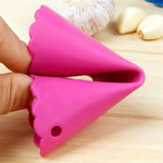 2 pièces Presse-ail éplucheur d'ail de cuisine N'abîme pas la main Éplucheur d'ail en silicone, vert, rouge, bleu