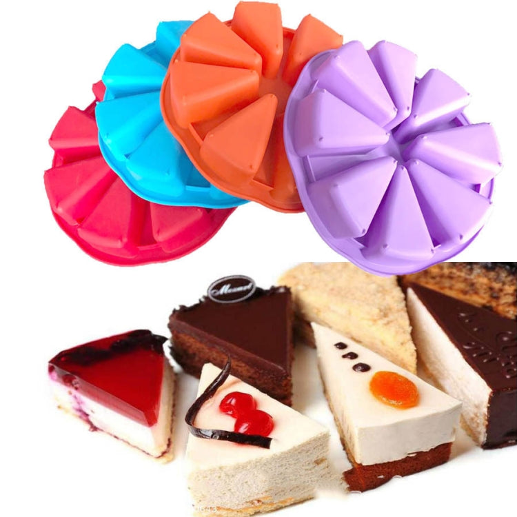 Moule à gâteau en silicone DIY, outil de cuisson, livraison de couleur aléatoire, moule en silicone triangle à huit points