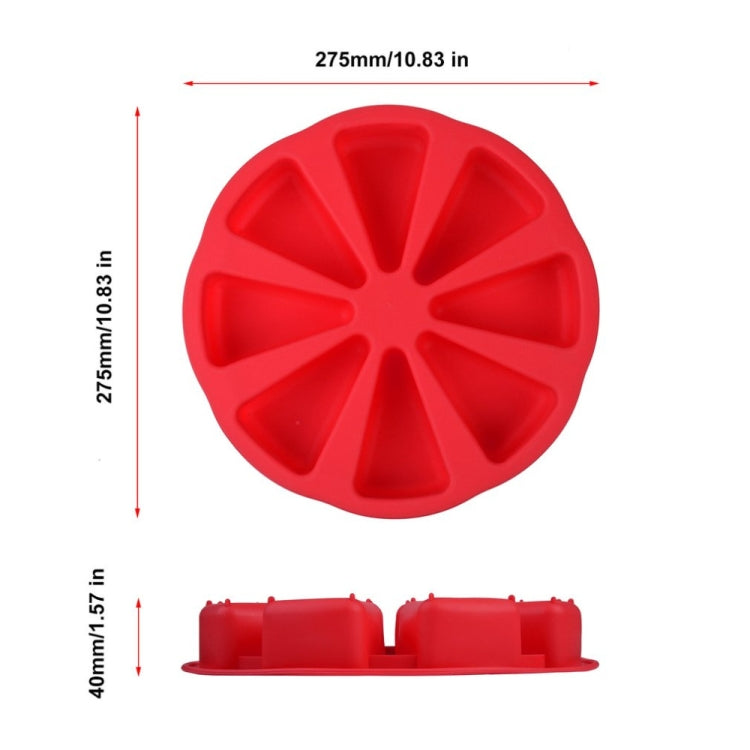 Moule à gâteau en silicone DIY, outil de cuisson, livraison de couleur aléatoire, moule en silicone triangle à huit points