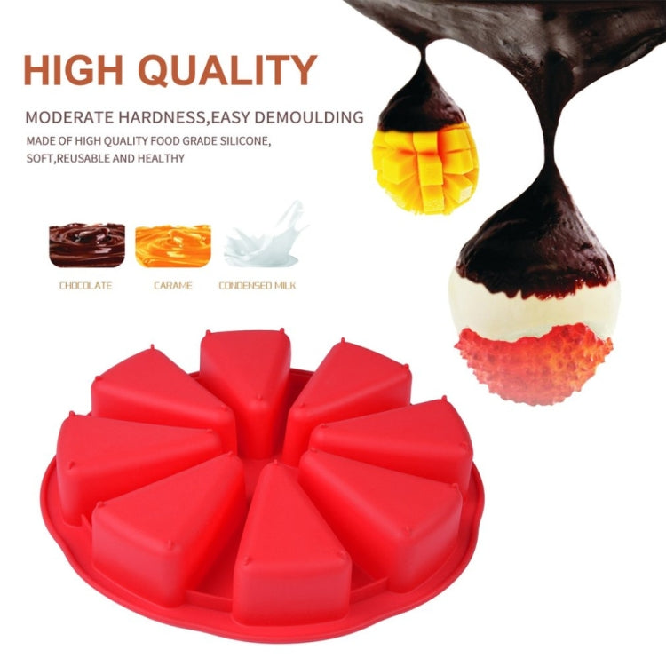 Moule à gâteau en silicone DIY, outil de cuisson, livraison de couleur aléatoire, moule en silicone triangle à huit points