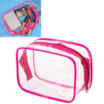 Sacs de Voyage Portables avec Fermeture Éclair, en PVC, Étanche, Transparent, pour Maquillage, S, M, L, Lot de 3
