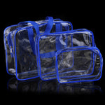 Sacs de Voyage Portables avec Fermeture Éclair, en PVC, Étanche, Transparent, pour Maquillage, S, M, L, Lot de 3