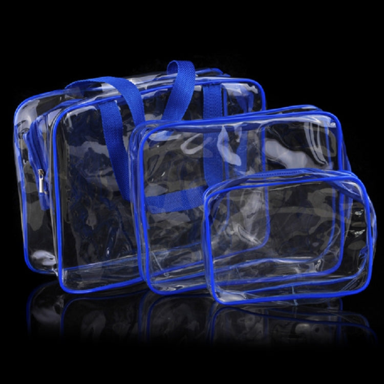 Sacs de Voyage Portables avec Fermeture Éclair, en PVC, Étanche, Transparent, pour Maquillage, S, M, L, Lot de 3