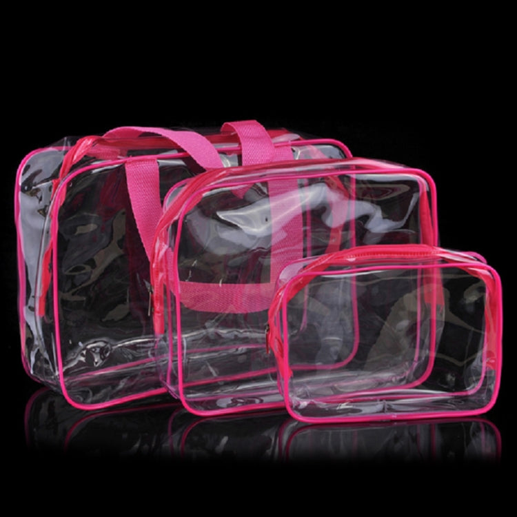 Sacs de Voyage Portables avec Fermeture Éclair, en PVC, Étanche, Transparent, pour Maquillage, S, M, L, Lot de 3