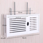 Boîte de rangement murale en PVC pour routeur Wi-Fi, étagère suspendue, 41x23x8.5cm