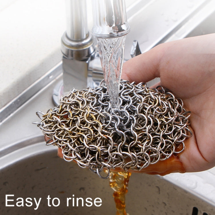 Brosse à récurer en acier inoxydable pour nettoyeur de casseroles en fonte, outil de nettoyage de cuisine pour ustensiles de cuisine, 4 x 4 pouces, 5 x 5 pouces, 6 x 6 pouces, 7 x 7 pouces, 8 x 8 pouces, 8 x 6 pouces
