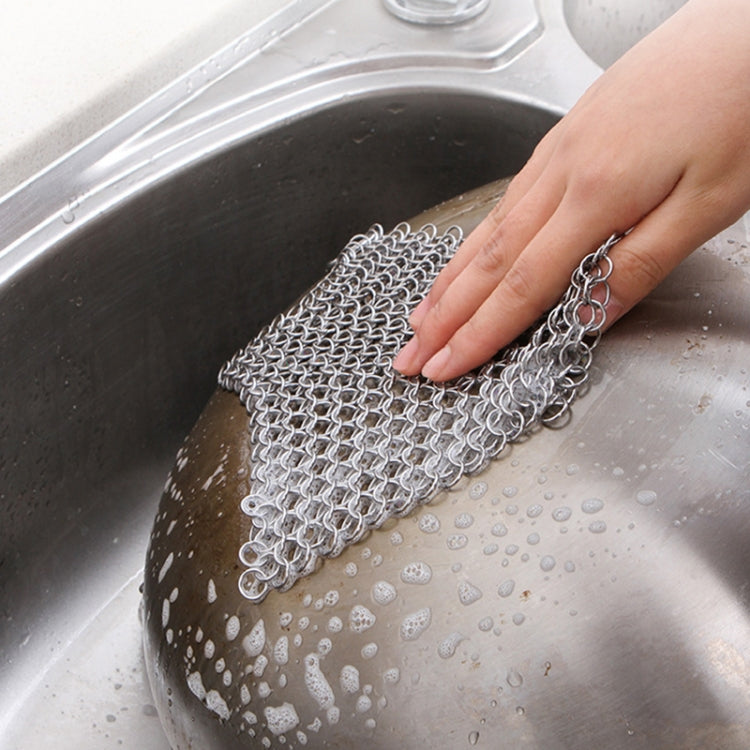 Brosse à récurer en acier inoxydable pour nettoyeur de casseroles en fonte, outil de nettoyage de cuisine pour ustensiles de cuisine, 4 x 4 pouces, 5 x 5 pouces, 6 x 6 pouces, 7 x 7 pouces, 8 x 8 pouces, 8 x 6 pouces
