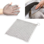 Brosse à récurer en acier inoxydable pour nettoyeur de casseroles en fonte, outil de nettoyage de cuisine pour ustensiles de cuisine, 4 x 4 pouces, 5 x 5 pouces, 6 x 6 pouces, 7 x 7 pouces, 8 x 8 pouces, 8 x 6 pouces