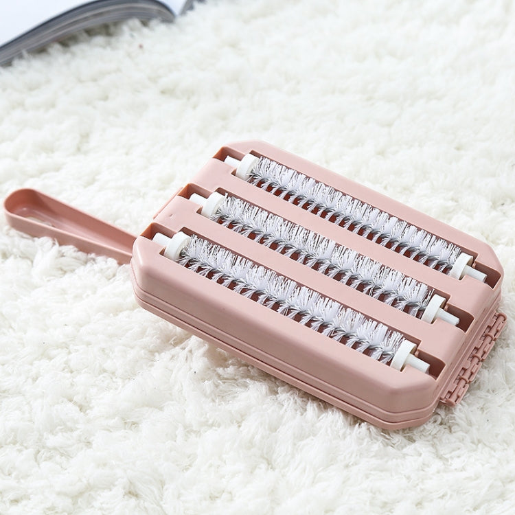 Brosse de nettoyage manuelle pour tapis, canapé, lit, poils d'animaux, débris, miettes, saleté, fourrure, outils de nettoyage, couleur aléatoire, brosse à deux rangées, brosse à trois rangées