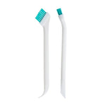 2 ensembles 2 en 1 brosse de nettoyage double tête pour interstices de porte et fenêtre avec raclette, 2 ensembles 2 en 1