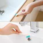2 ensembles 2 en 1 brosse de nettoyage double tête pour interstices de porte et fenêtre avec raclette, 2 ensembles 2 en 1