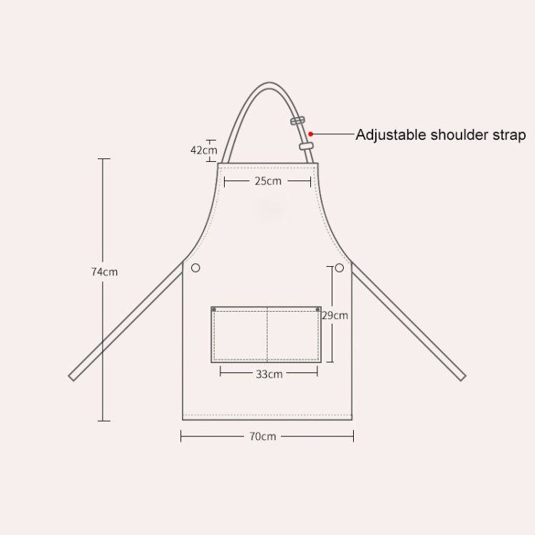 Sleeveless Denim Apron Halter Blue Denim Kitchen Overalls, 71x65cm