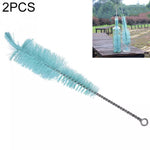 2 brosses à bouteille en soie de nylon avec brosse longue et fine, brosse à bouteille