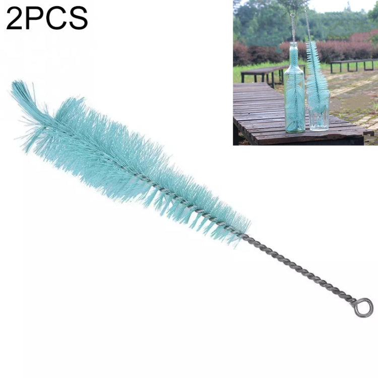 2 brosses à bouteille en soie de nylon avec brosse longue et fine, brosse à bouteille