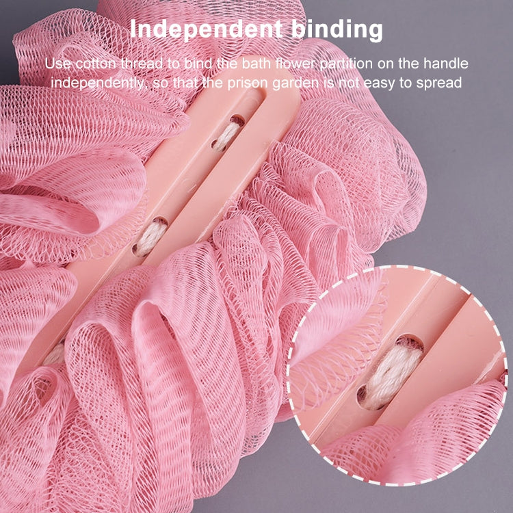 Brosse de douche exfoliante à long manche en maille douce pour le corps et le dos