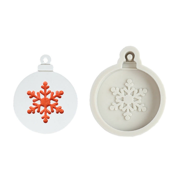 Série de Noël à faire soi-même, moule en silicone pour fondant, feuilles de Noël, flocon de neige de Noël, flocon de neige rond de Noël, sapin de Noël