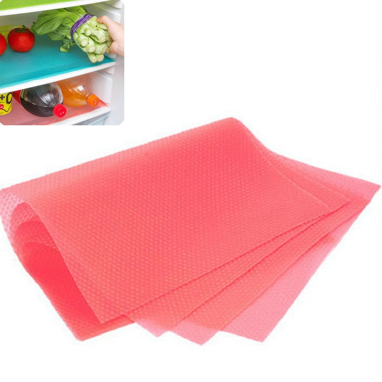 Lot de 4 Tapis de Réfrigérateur Écologiques Imperméables Lavables Antibactériens Anti-Salissures, Blanc Transparent, Vert Transparent, Rose Transparent, Bleu Transparent, Bleu, Vert, Rose