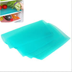 Lot de 4 Tapis de Réfrigérateur Écologiques Imperméables Lavables Antibactériens Anti-Salissures, Blanc Transparent, Vert Transparent, Rose Transparent, Bleu Transparent, Bleu, Vert, Rose