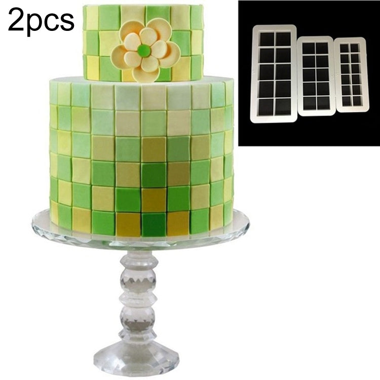 2 Pcs Gâteau au chocolat Géométrique Puzzle Gaufré Bande Fond de Teint Forme Graphique Moule à Biscuits Outil d'Estampage, Diamant à Quatre Côtés, Puzzle, Hexagone, Carré, Triangle Régulier, Triangle Oblique