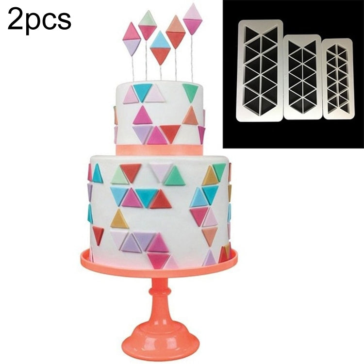 2 Pcs Gâteau au chocolat Géométrique Puzzle Gaufré Bande Fond de Teint Forme Graphique Moule à Biscuits Outil d'Estampage, Diamant à Quatre Côtés, Puzzle, Hexagone, Carré, Triangle Régulier, Triangle Oblique
