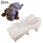 2 moules en silicone pour gâteau mousse chien Shapi de 4 pouces, moule à crème glacée stéréo 3D, moule à chocolat chien sale, forme de chien Shapi