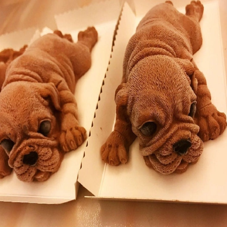 2 moules en silicone pour gâteau mousse chien Shapi de 4 pouces, moule à crème glacée stéréo 3D, moule à chocolat chien sale, forme de chien Shapi