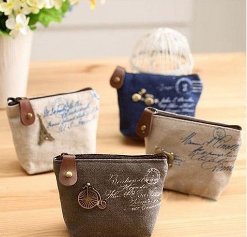 Mini porte-monnaie vintage, petite pochette, porte-cartes, portefeuilles classiques nostalgiques, sac de rangement