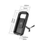 Support téléphone tactile étanche Kewig pour rétroviseur arrière de vélo ou moto, installation petit ou grand rétroviseur
