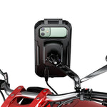 Support téléphone tactile étanche Kewig pour rétroviseur arrière de vélo ou moto, installation petit ou grand rétroviseur