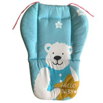 Coussin en coton universel antichoc et épais pour poussette, chaise haute pour bébé en automne et en hiver, motif animal bleu, ours bleu, ours rose, mouton gris