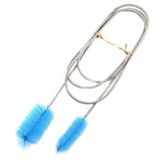 Brosse de nettoyage de tuyaux d'eau de cuisine en acier inoxydable, brosse à longs poils à ressort, 1500x60x15-30mm