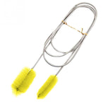 Brosse de nettoyage de tuyaux d'eau de cuisine en acier inoxydable, brosse à longs poils à ressort, 1500x60x15-30mm