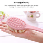 Brosse de bain à long manche, brosse de bain à poils doux avec brosse de massage pour le dos