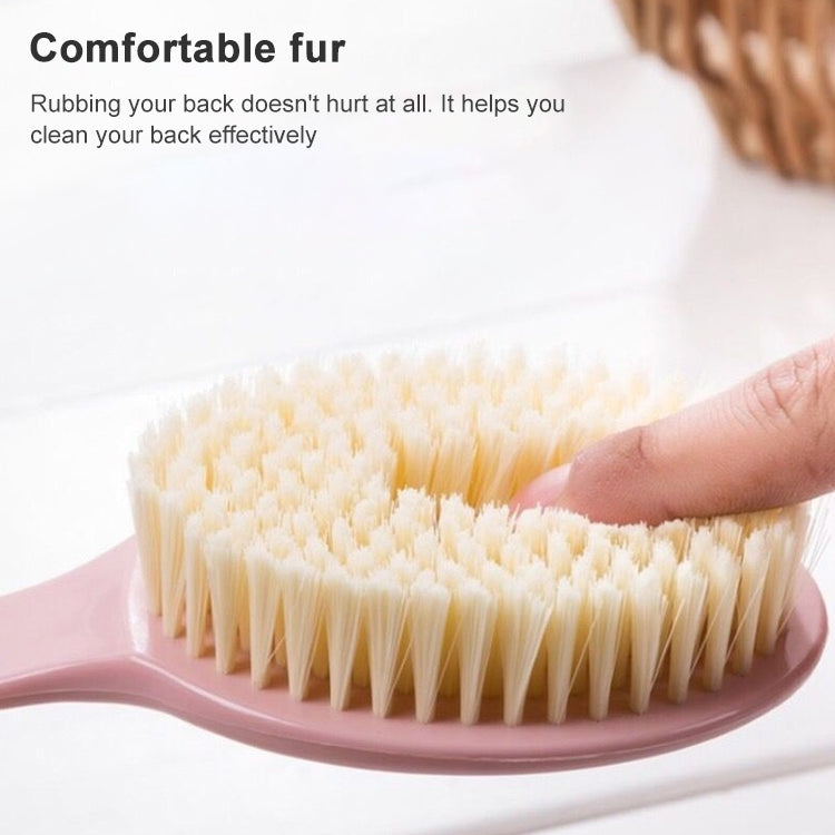Brosse de bain à long manche, brosse de bain à poils doux avec brosse de massage pour le dos