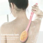 Brosse de bain à long manche, brosse de bain à poils doux avec brosse de massage pour le dos