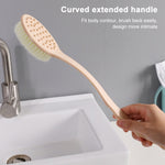 Brosse de bain à long manche, brosse de bain à poils doux avec brosse de massage pour le dos