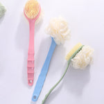Brosse de bain à long manche, brosse de bain à poils doux avec brosse de massage pour le dos