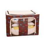 Boîte de rangement pliable en tissu non tissé avec fermeture éclair, anti-humidité, pour vêtements, 150L 75x46x45cm