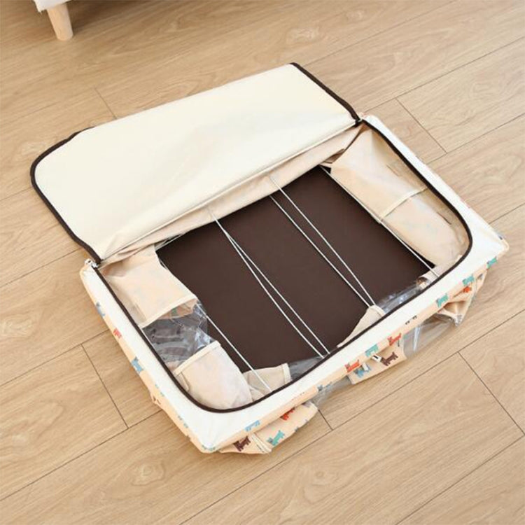 Boîte de rangement pliable en tissu non tissé avec fermeture éclair, anti-humidité, pour vêtements, 150L 75x46x45cm