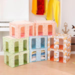 Boîte de rangement pliable en tissu non tissé avec fermeture éclair, anti-humidité, pour vêtements, 150L 75x46x45cm