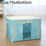 Boîte de rangement pliable en tissu non tissé avec fermeture éclair, anti-humidité, pour vêtements, 150L 75x46x45cm