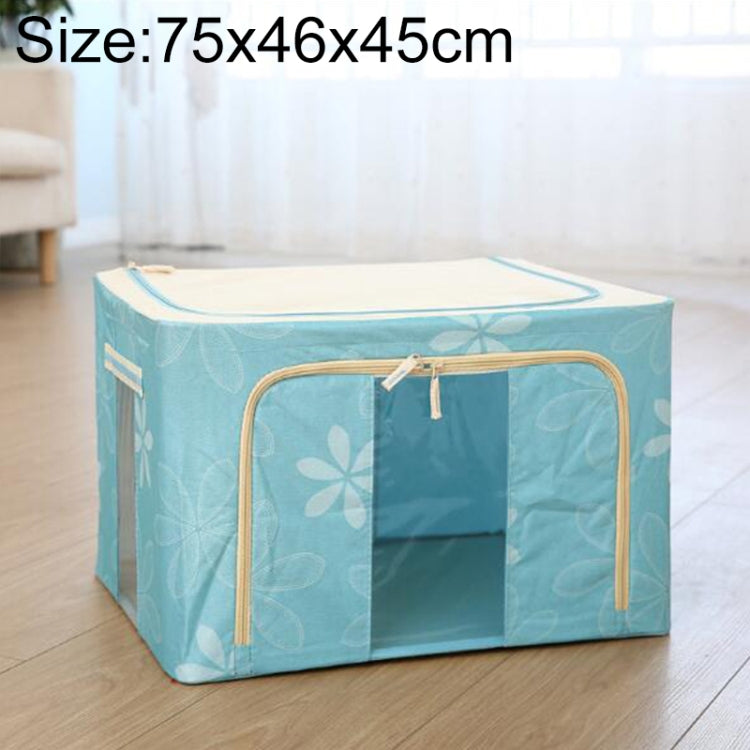 Boîte de rangement pliable en tissu non tissé avec fermeture éclair, anti-humidité, pour vêtements, 150L 75x46x45cm