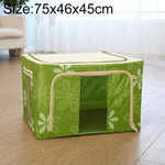 Boîte de rangement pliable en tissu non tissé avec fermeture éclair, anti-humidité, pour vêtements, 150L 75x46x45cm
