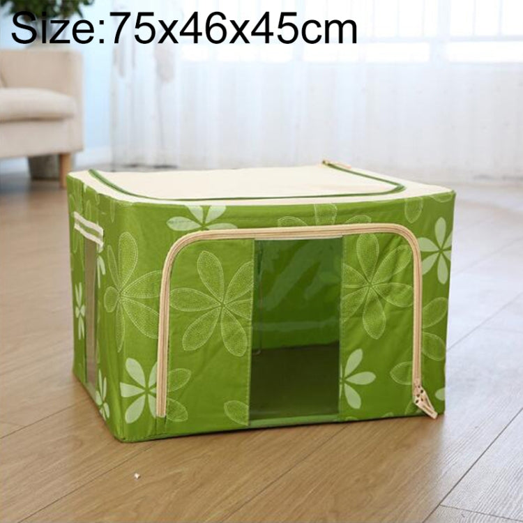 Boîte de rangement pliable en tissu non tissé avec fermeture éclair, anti-humidité, pour vêtements, 150L 75x46x45cm